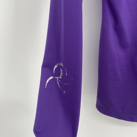 Layer 8 Performance Purple 1/4 Zip Long Sleeve Running Jacket Qwick-Dry Large - Picture 7 of 9